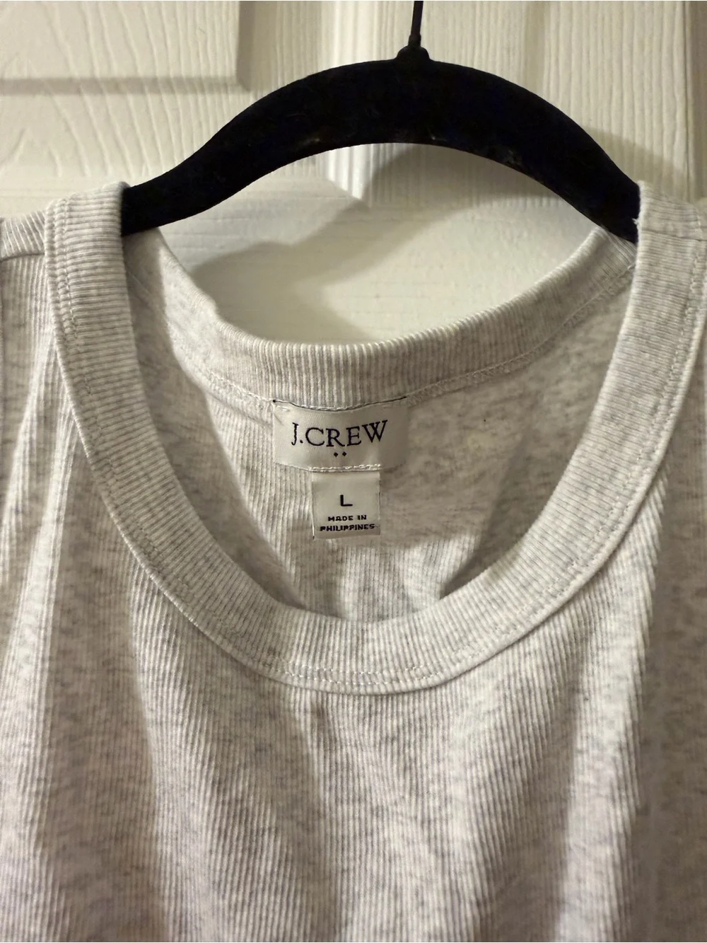 J. Crew Light Gray Ribbed Tank Top